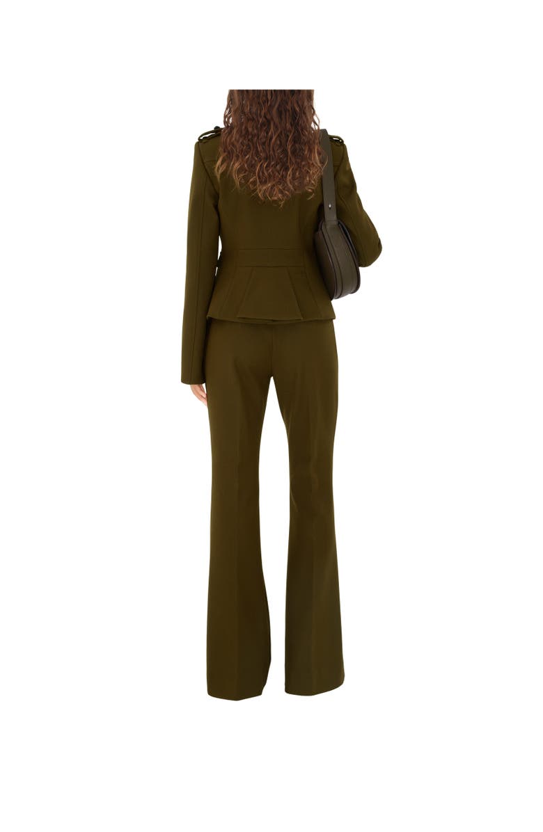 Burberry Nylon Wool Blend Tailored Trousers, Alternate, color, Furrow