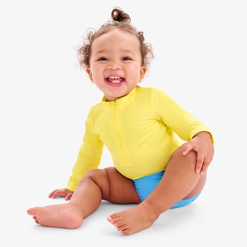Shop Primary Baby Rash Guard In Banana