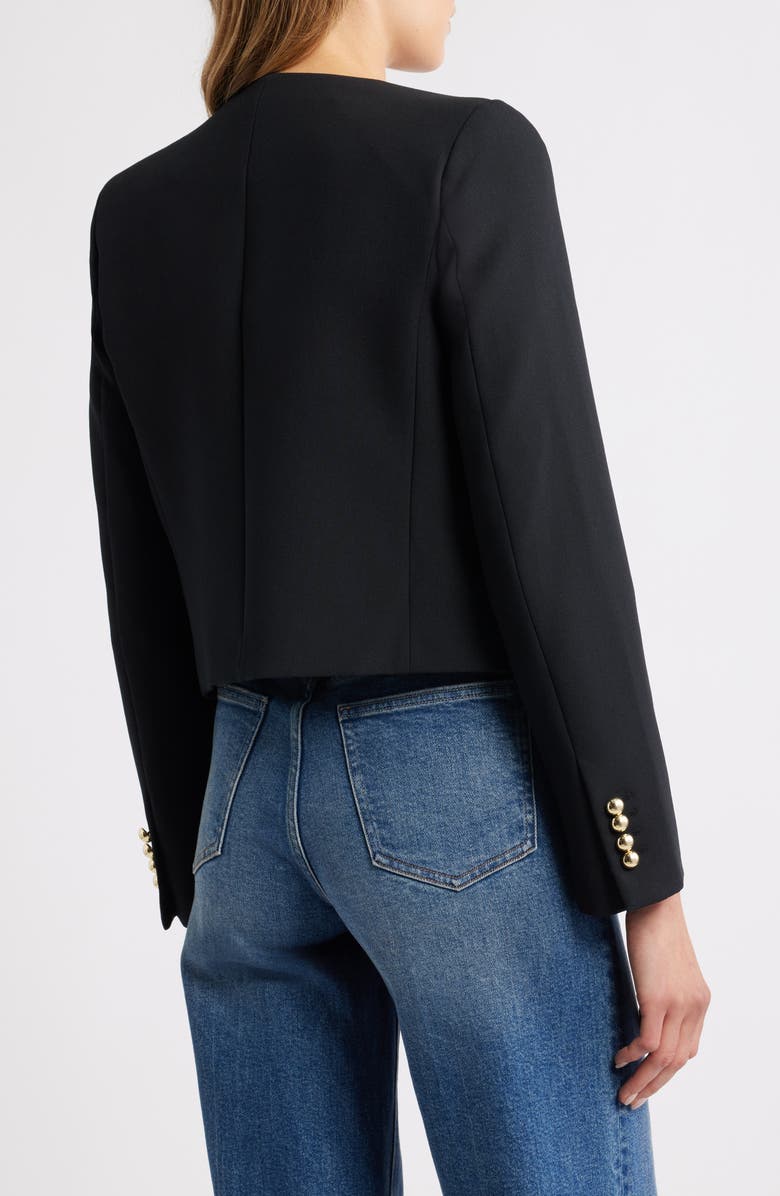 MANGO Grace Crop Jacket, Alternate, color, Black