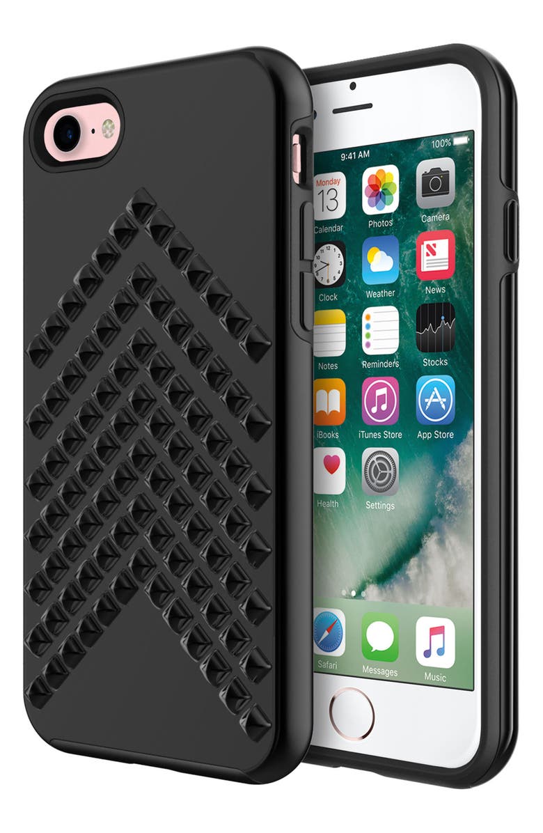 Rebecca Minkoff Chevron Stud iPhone 7 Case, Main, color, 