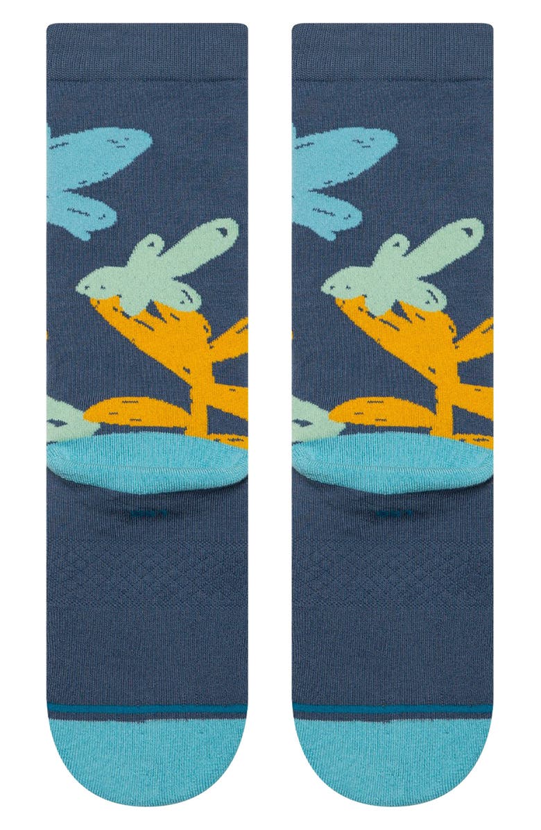 Stance Kids' In Paradise Crew Socks, Alternate, color, Sea Blue