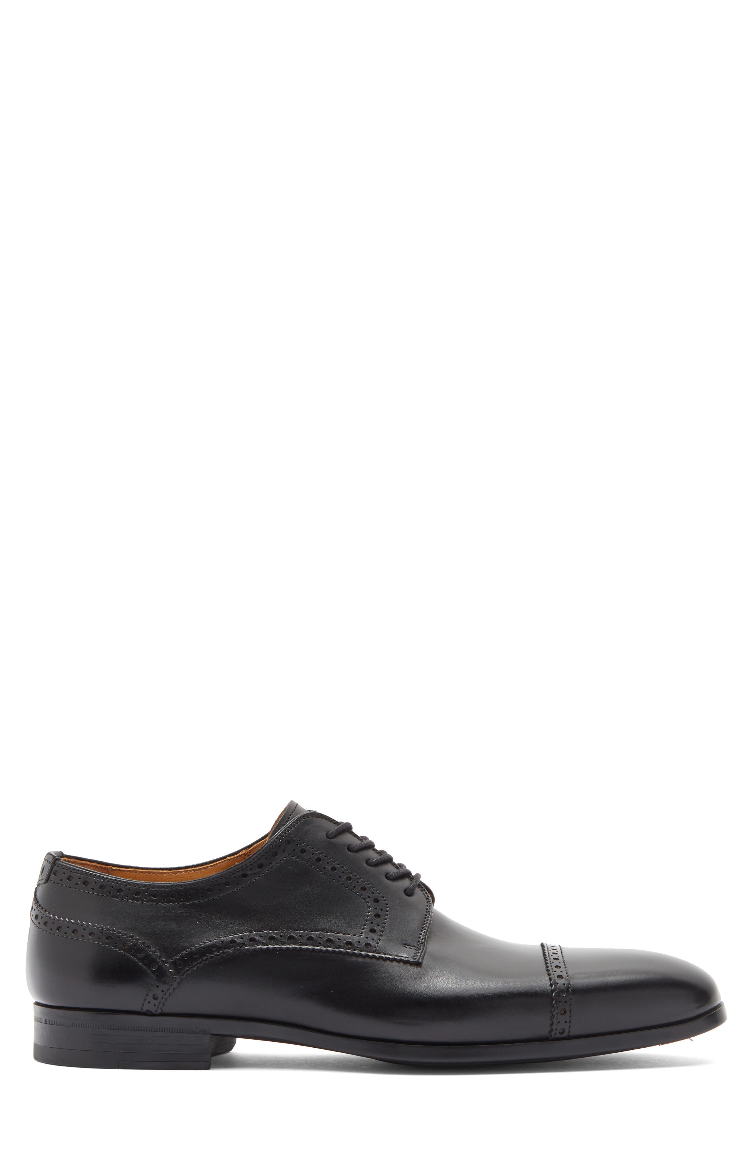 Macsen Brogue Cap Toe Derby, Alternate, color, BLACK
