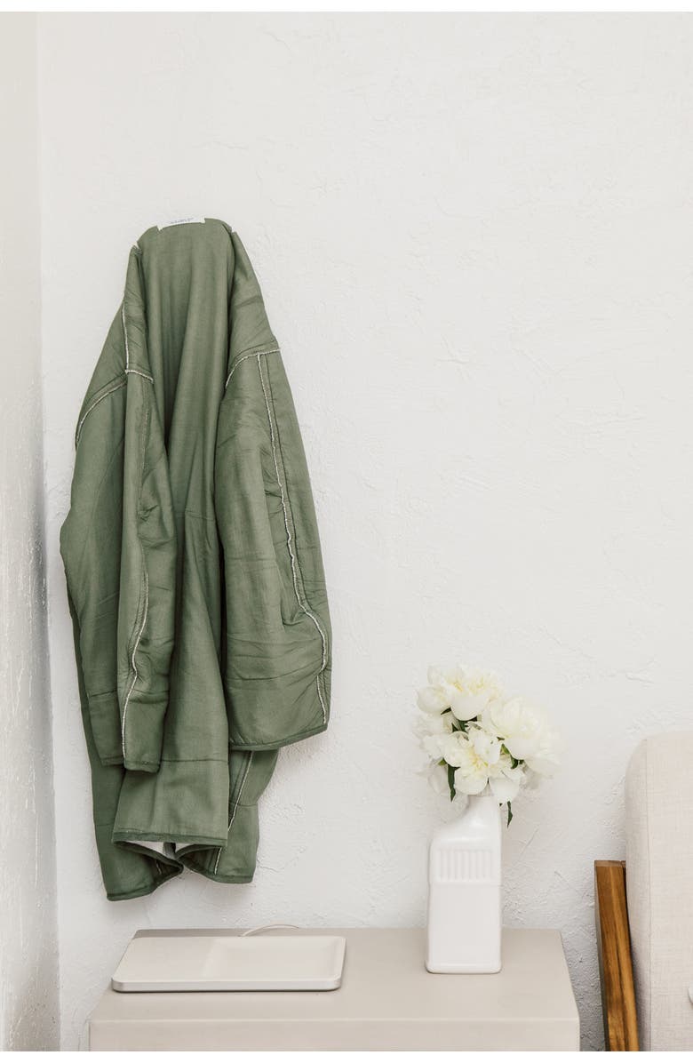 PUEBCO Terry Bathrobe, Alternate, color, Green