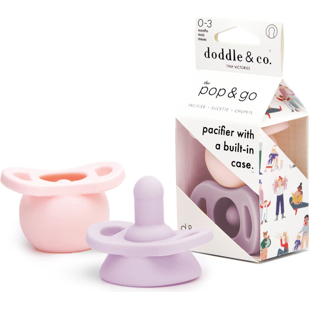 Doddle & Co. 2-Pack The Pop & Go Pacifiers in Blush/Lilac  product