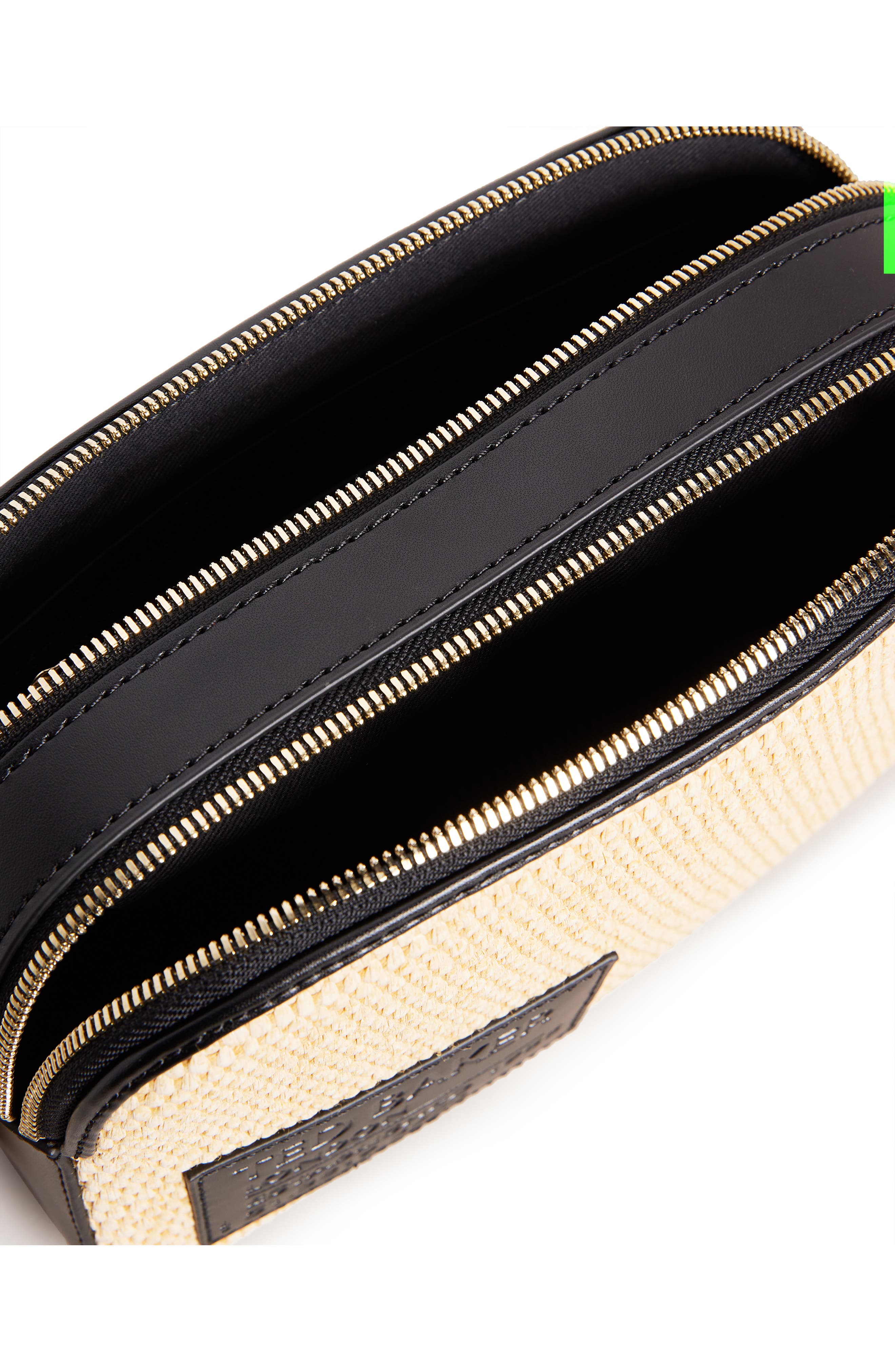 Ted Baker London Stello Leather, Branded Webbing & Raffia Crossbody Bag, Alternate, color, 