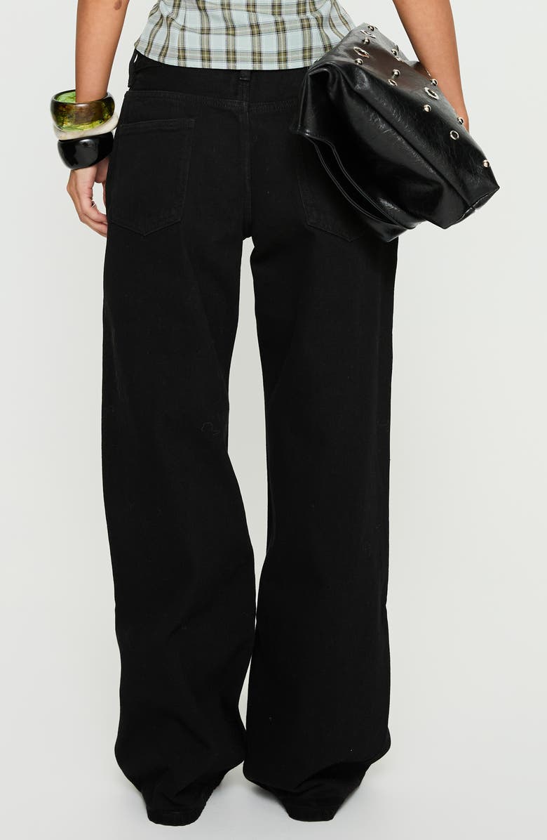 Princess Polly Serenitia Relaxed Jeans, Alternate, color, Jet Black