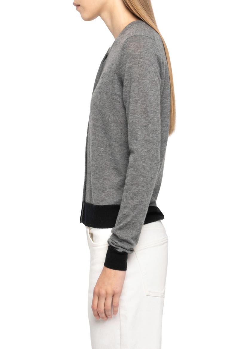 Missya Cashmere Cardigan, Alternate, color, MEDIUM GREY