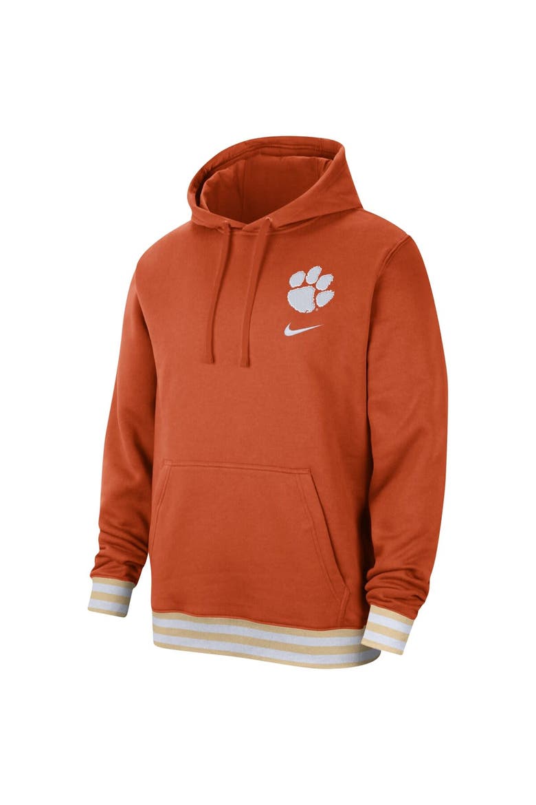 Men's Nike  Orange Clemson Tigers Campus Retro Fleece Pullover Hoodie, Alternate, color, Orange