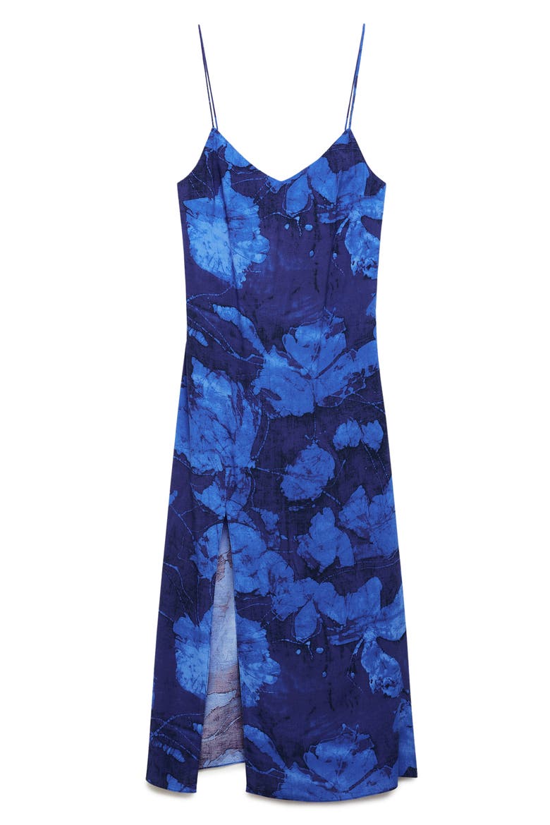 Tie Dye Print Dress, Main, color, BLUE