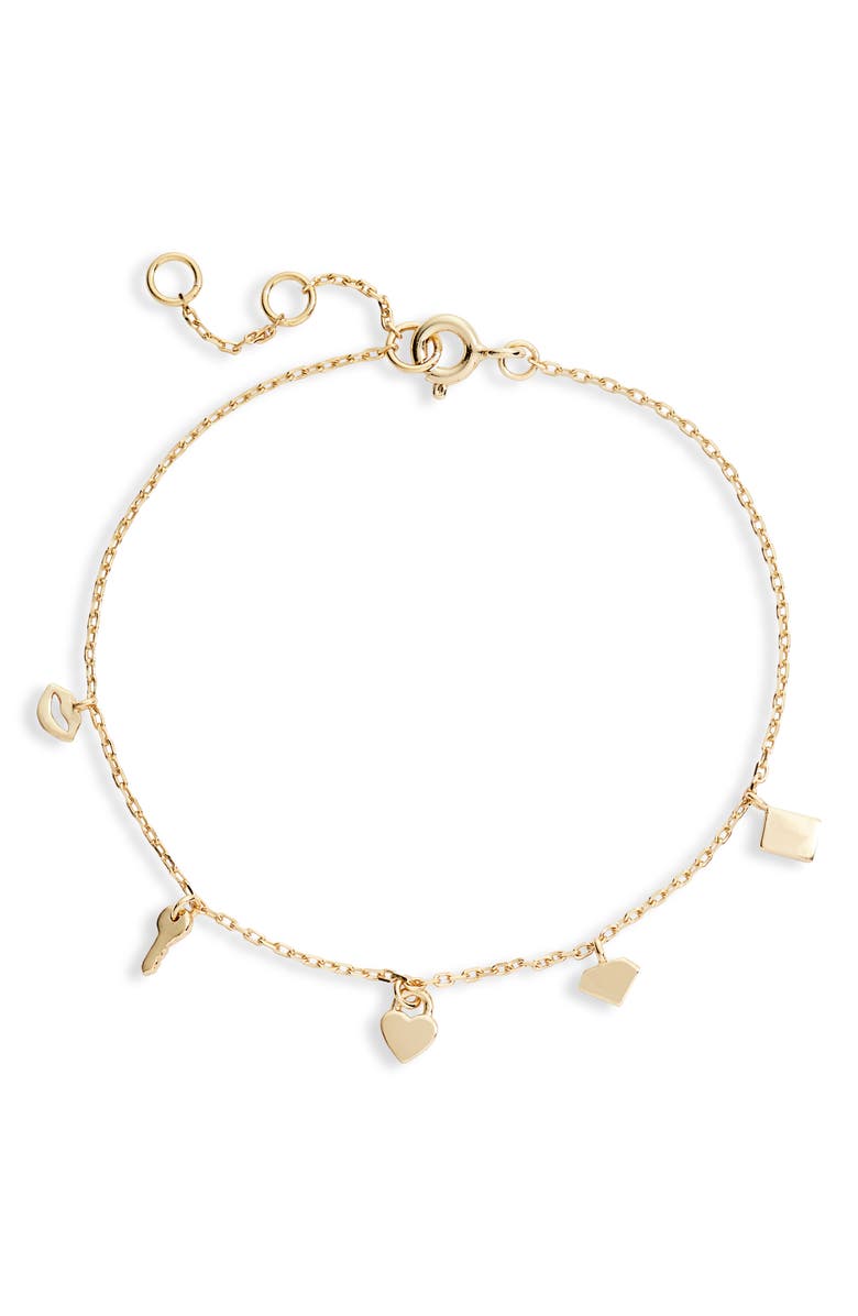 Adina's Jewels Multi Charm Bracelet, Main, color,