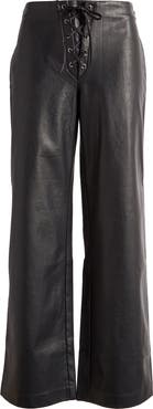 Mistress Rocks Faux Leather Flare Pants