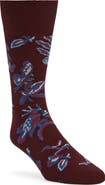 Paul Smith Bohemia Insect Pattern Cotton Blend Dress Socks