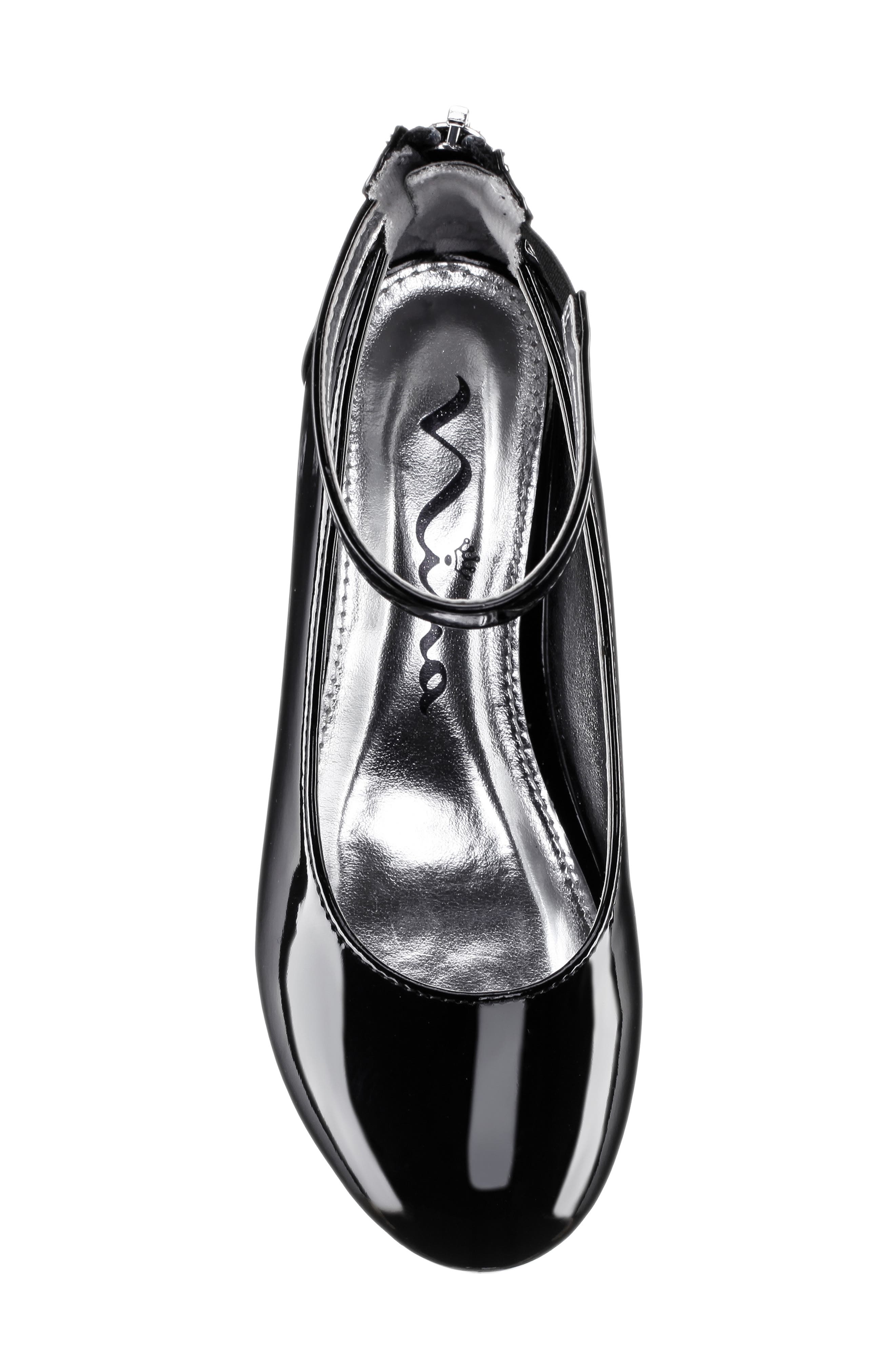 Nina Florious Metallic Flat, Alternate, color, Black Patent