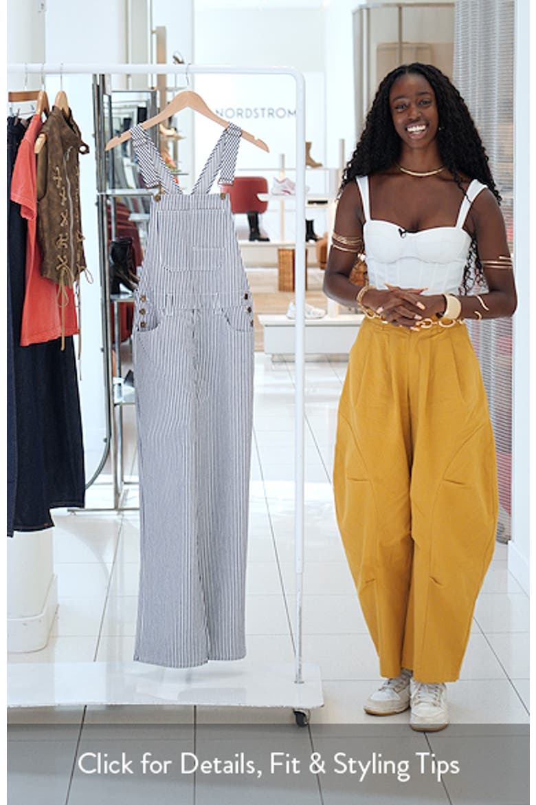 Tamsin Stripe Denim Overalls video