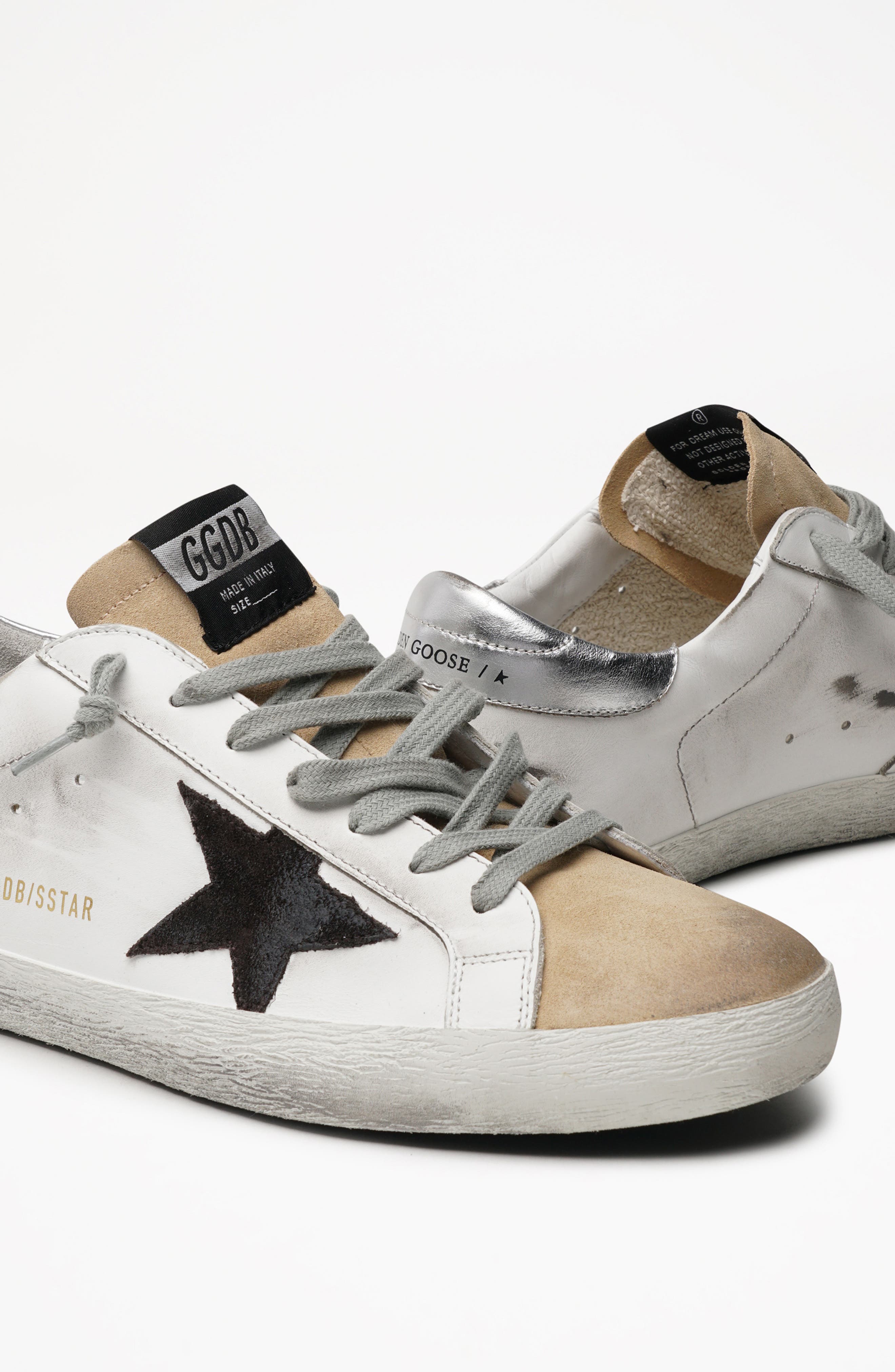 Super Star Sneaker (Nordstrom Exclusive), Alternate, color, WHITE/ BROWN/ SILVER