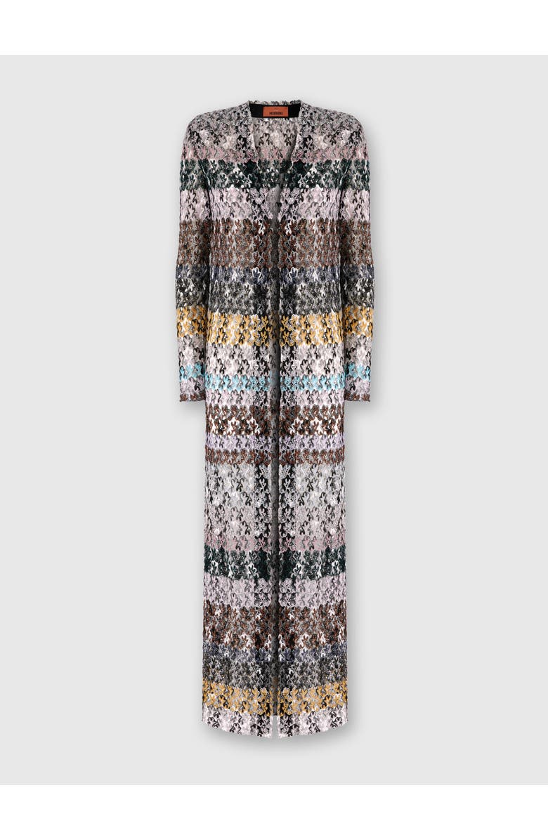 Missoni Long Cardigan With Lace Straps, Main, color, Multicoloured