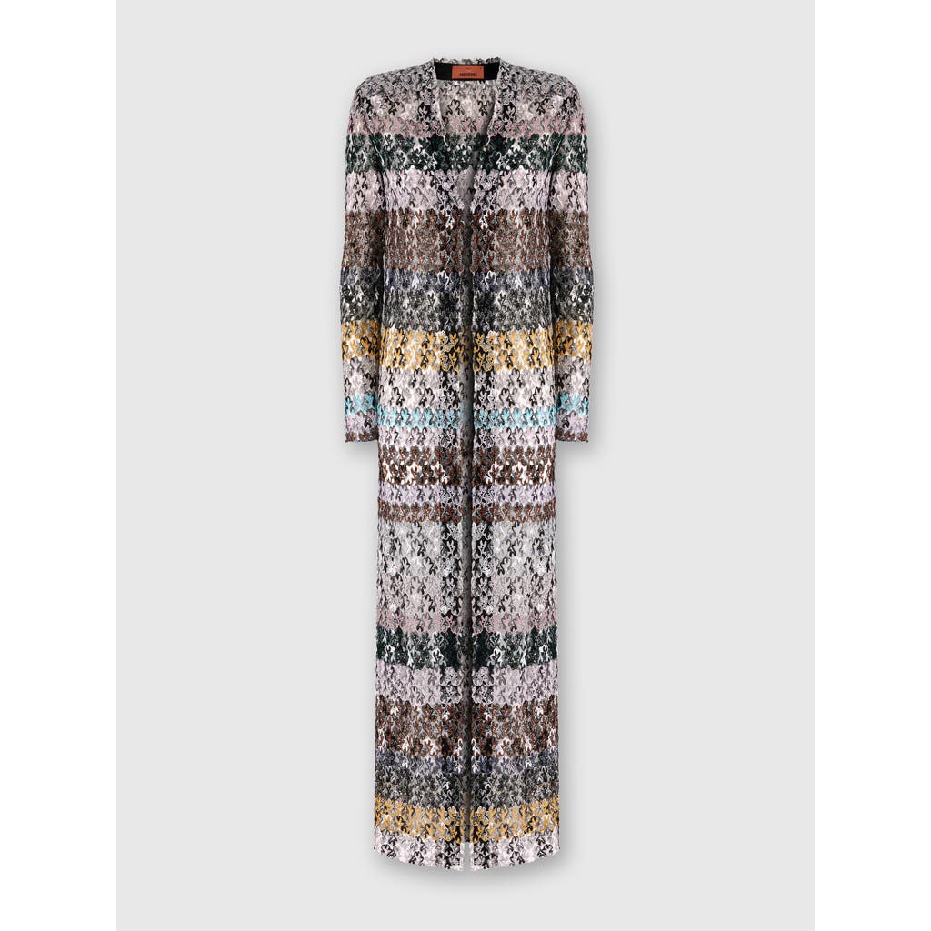 Missoni Long Cardigan With Lace Straps In White