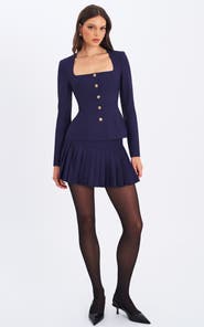 Miss Circle Skylar Pleated A-Line Mini Skirt