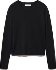 MANGO Raglan Sleeve Crewneck Sweater