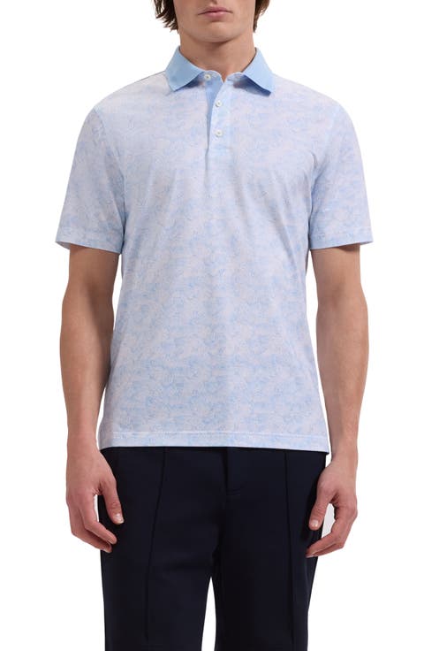 Valerian OoohCotton® Tropical Leaf Print Polo