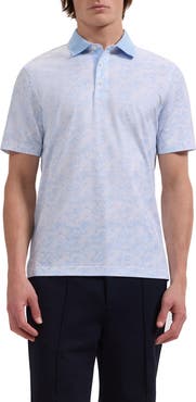 Bugatchi Valerian OoohCotton® Tropical Leaf Print Polo