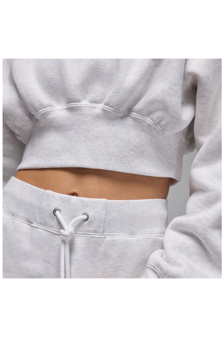 Flight Fleece Crop Sweatshirt, Alternate, color, BIRCH HEATHER