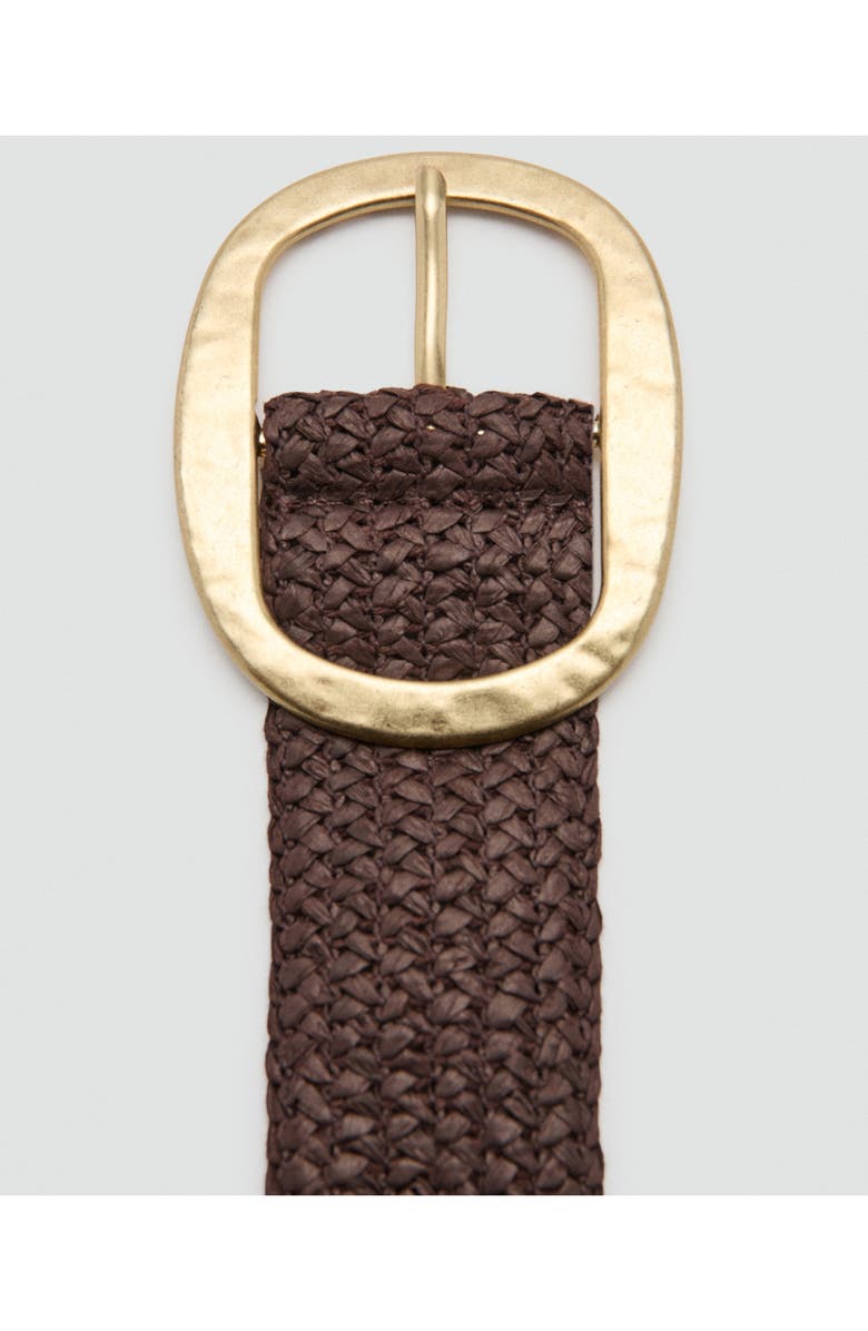MANGO Natural Fiber Belt, Alternate, color, Chocolate