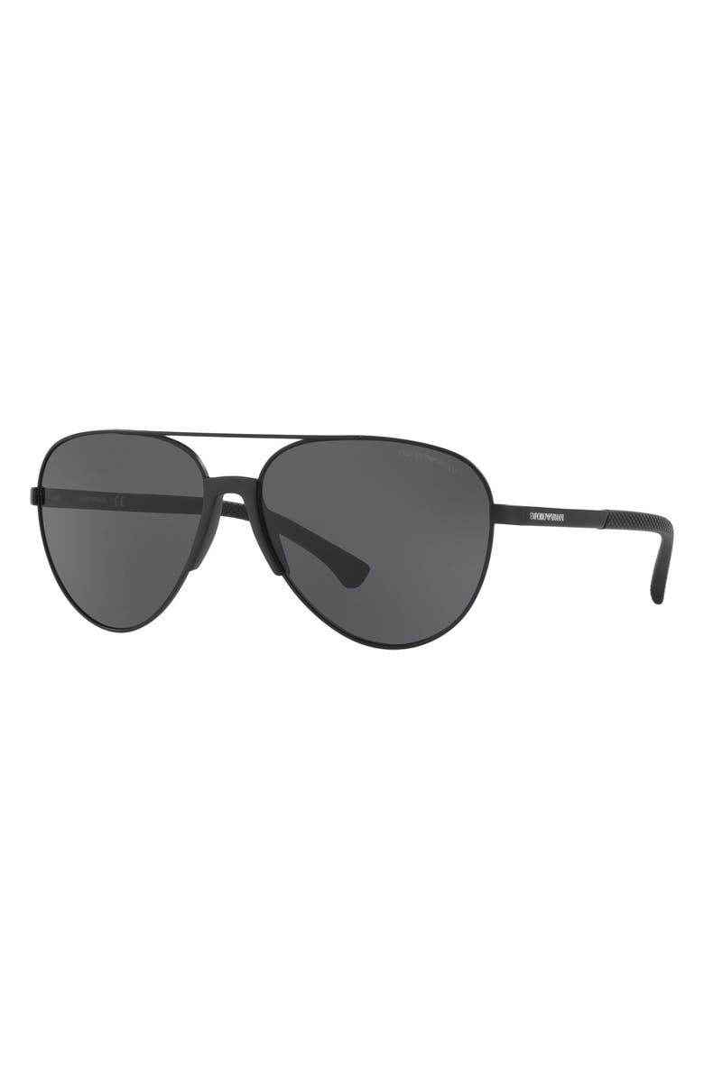 Emporio Armani 56mm Square Sunglasses, Alternate, color, 