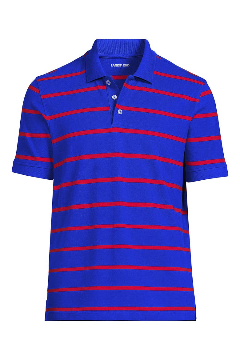 Short Sleeve Performance Mesh Pique Polo, Alternate, color, Vibrant Lapis/Red Stripe