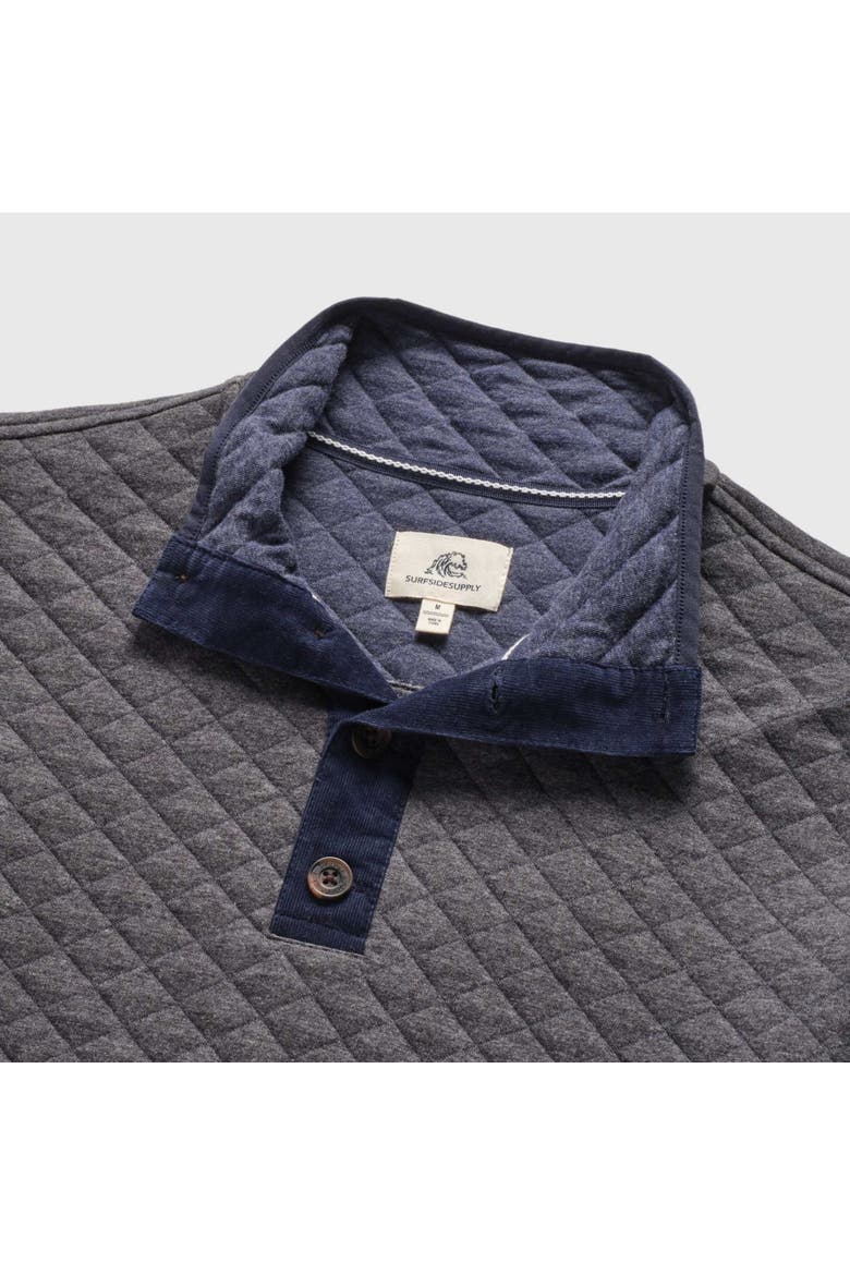 Ken Quilted Button Mock, Alternate, color, charcoal heather