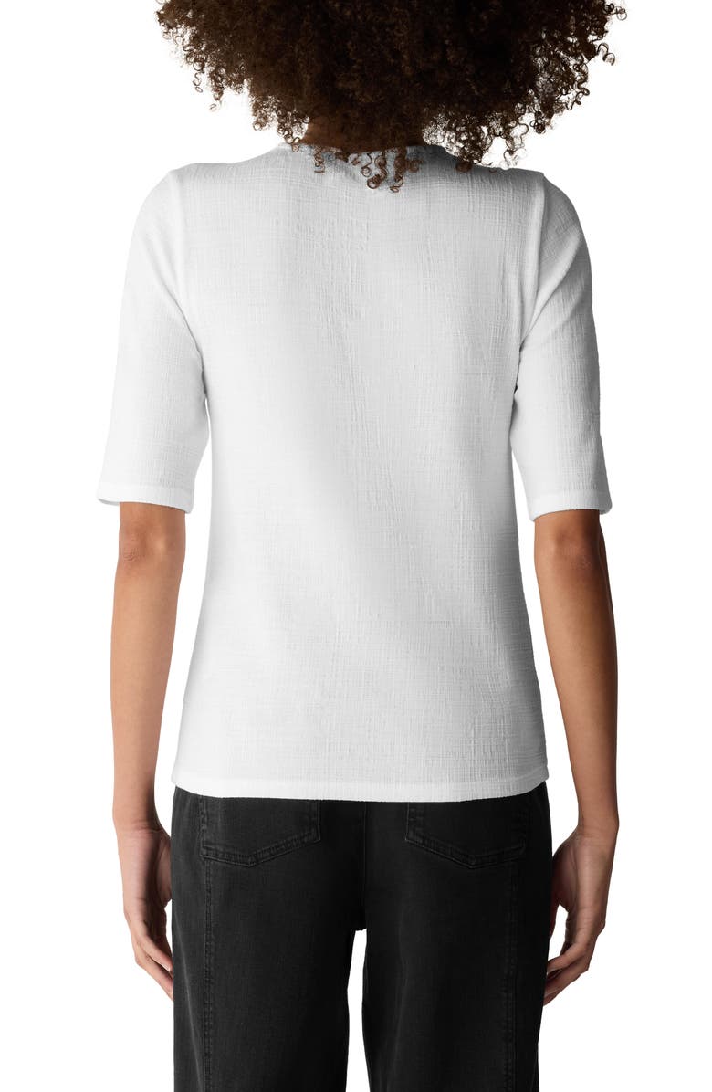 Eileen Fisher Short Sleeve Crewneck Top, Alternate, color, White