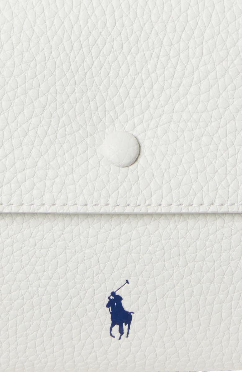 Polo Ralph Lauren Polo Play Pebble Leather Envelope Shoulder Bag, Alternate, color, Paper