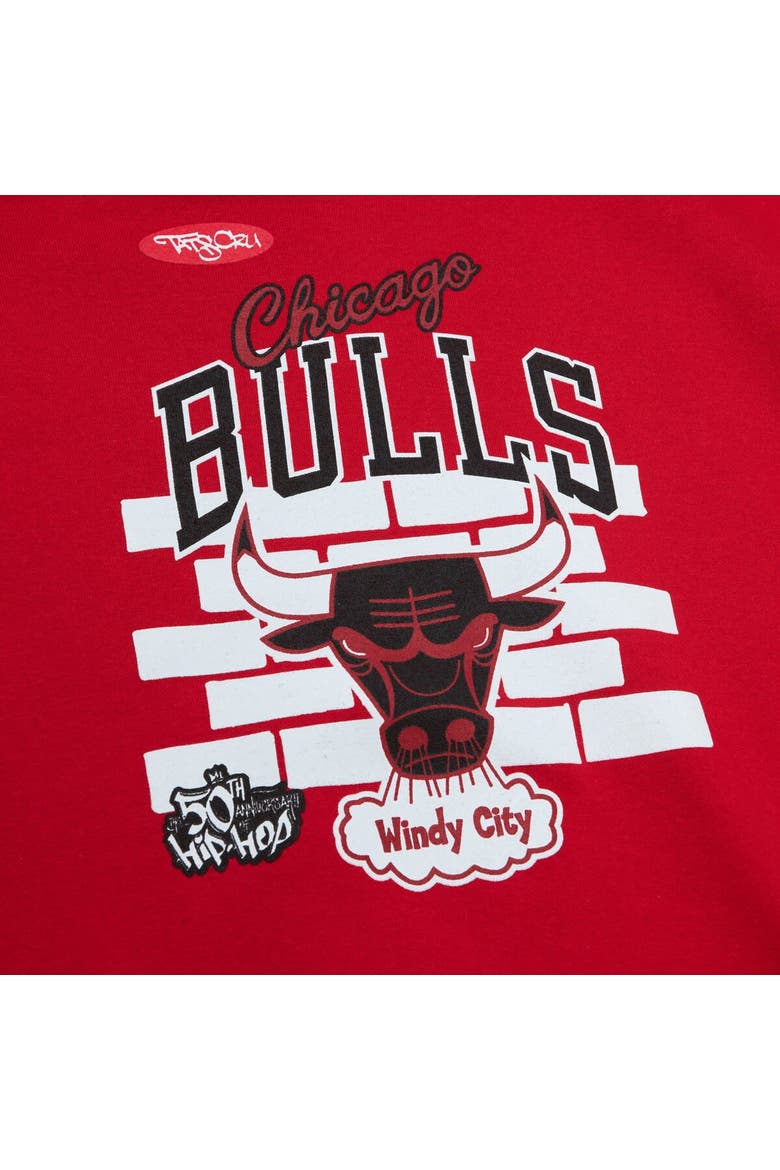 Men's Mitchell & Ness x Tats Cru Red Chicago Bulls Hardwood Classics Brick Pullover Hoodie, Alternate, color, Red