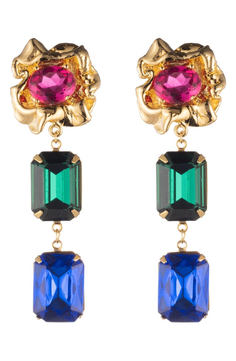 Sterling King Ada Crystal Drop Earrings, Main, color, 