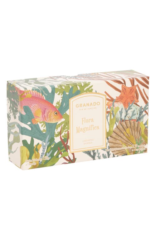 Granado Flora Magnífica Bar Soap Duo & Glass Tray 3-piece Gift Set In Transparent