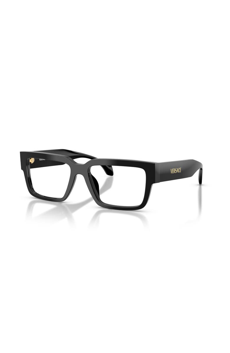 Versace 55mm Rectangle optical glasses, Main, color, Black