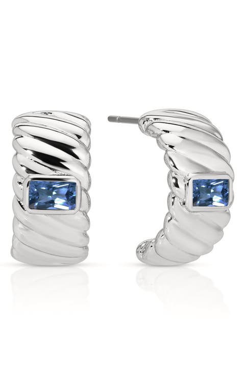 Textured Half Hoop Earrings