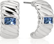 Ettika Textured Half Hoop Earrings