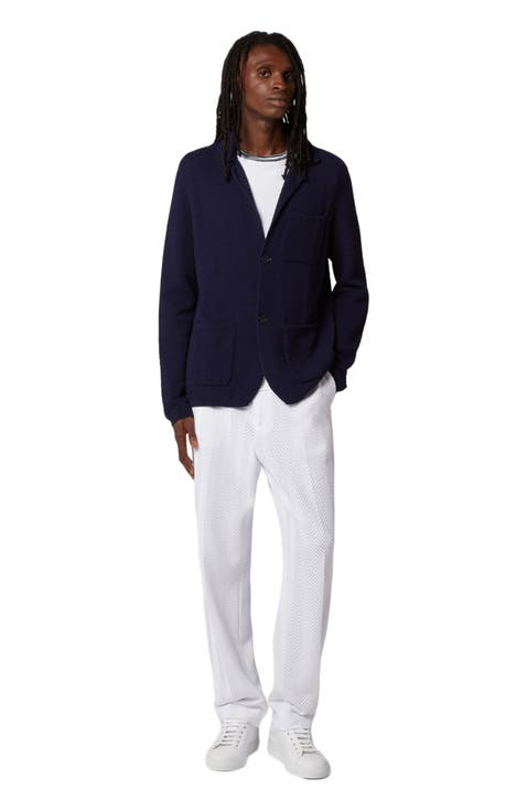 Cotton And Viscose Knit Blazer