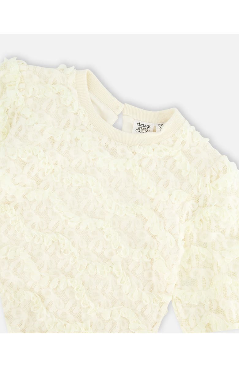 Deux par Deux Little Girl's Eyelet Top And Skirt Set Off White, Alternate, color, 