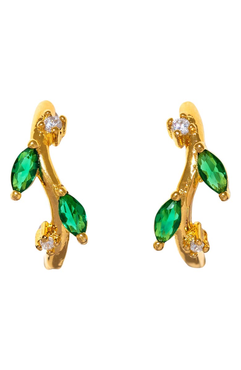 Girls Crew Morning Dew Huggie Hoop Earrings, Alternate, color, Gold