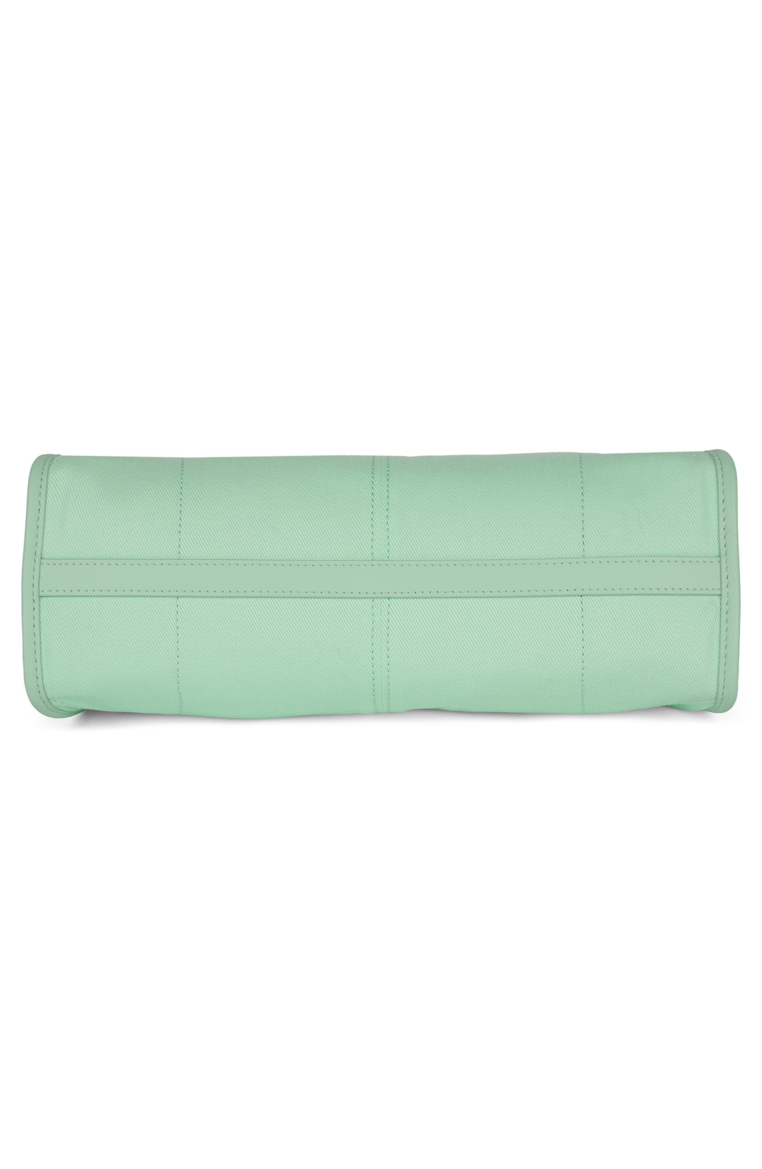 Pesky Leather Shoulder Bag, Alternate, color, MINT CANVAS