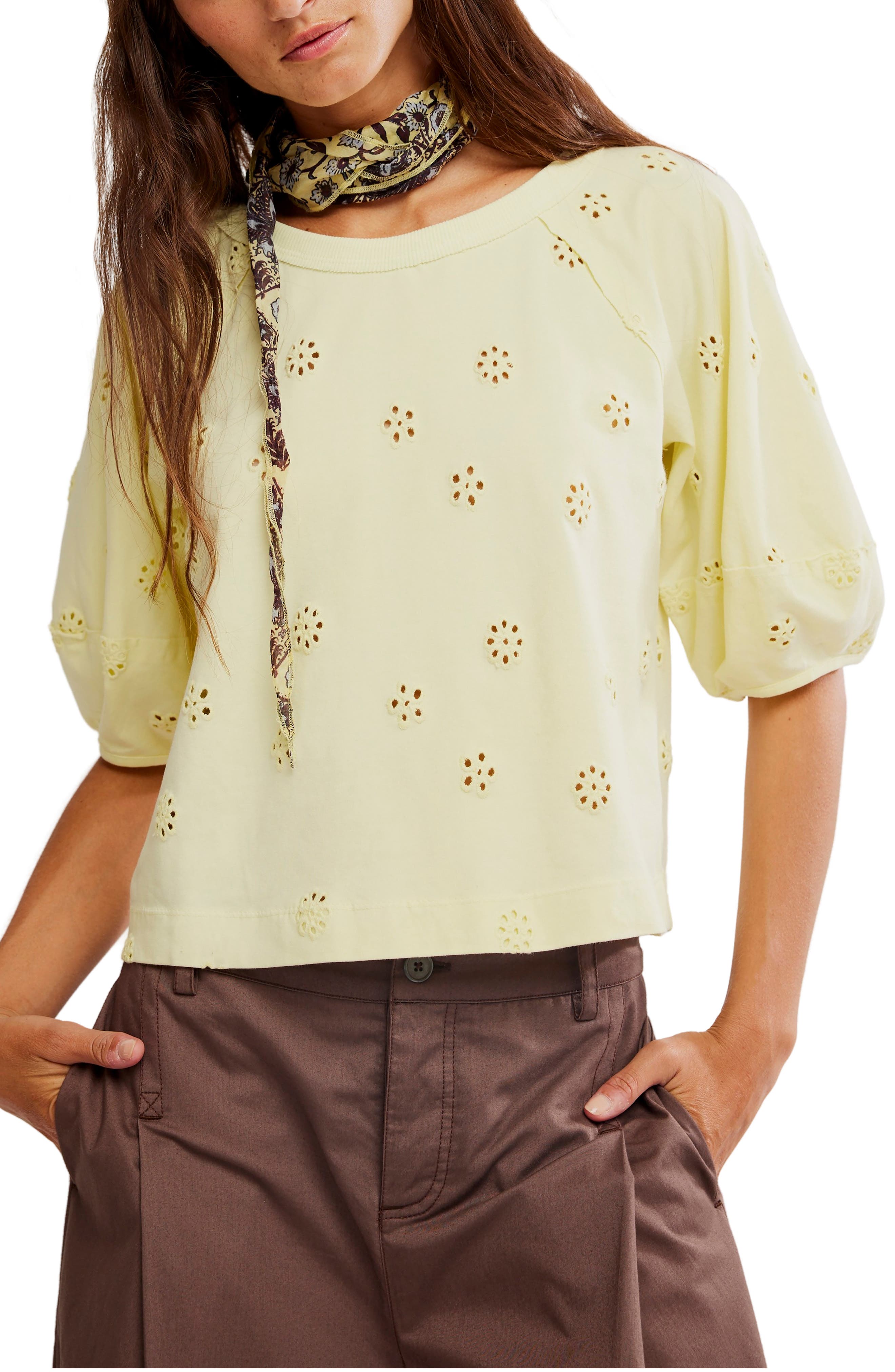 Jessie Eyelet Puff Sleeve Top - image 5
