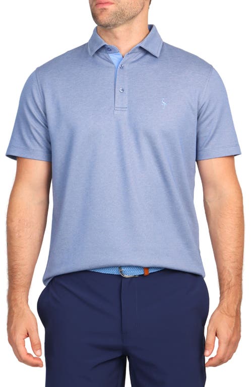Tailorbyrd Solid Modal Blend Polo In Denim Blue