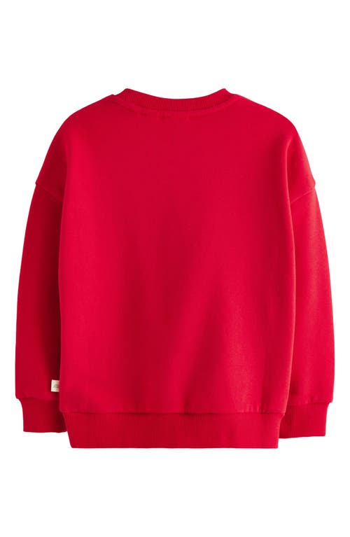 Shop Little Bird Kids' Star Sequin Graphic Sweatshirt In Red