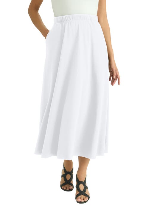Soft Ease Midi Skirt (Plus)