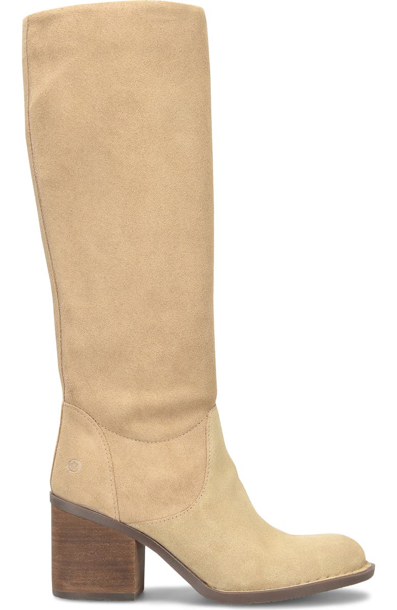 Børn Thea Knee High Boot, Alternate, color, Natural Suede