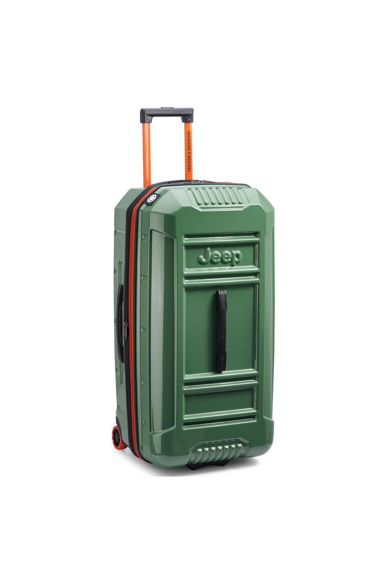 JH003B Checked-Large 30 Inch Hardside Expandable Luggage with Two Wheels, Alternate, color, Elm Green