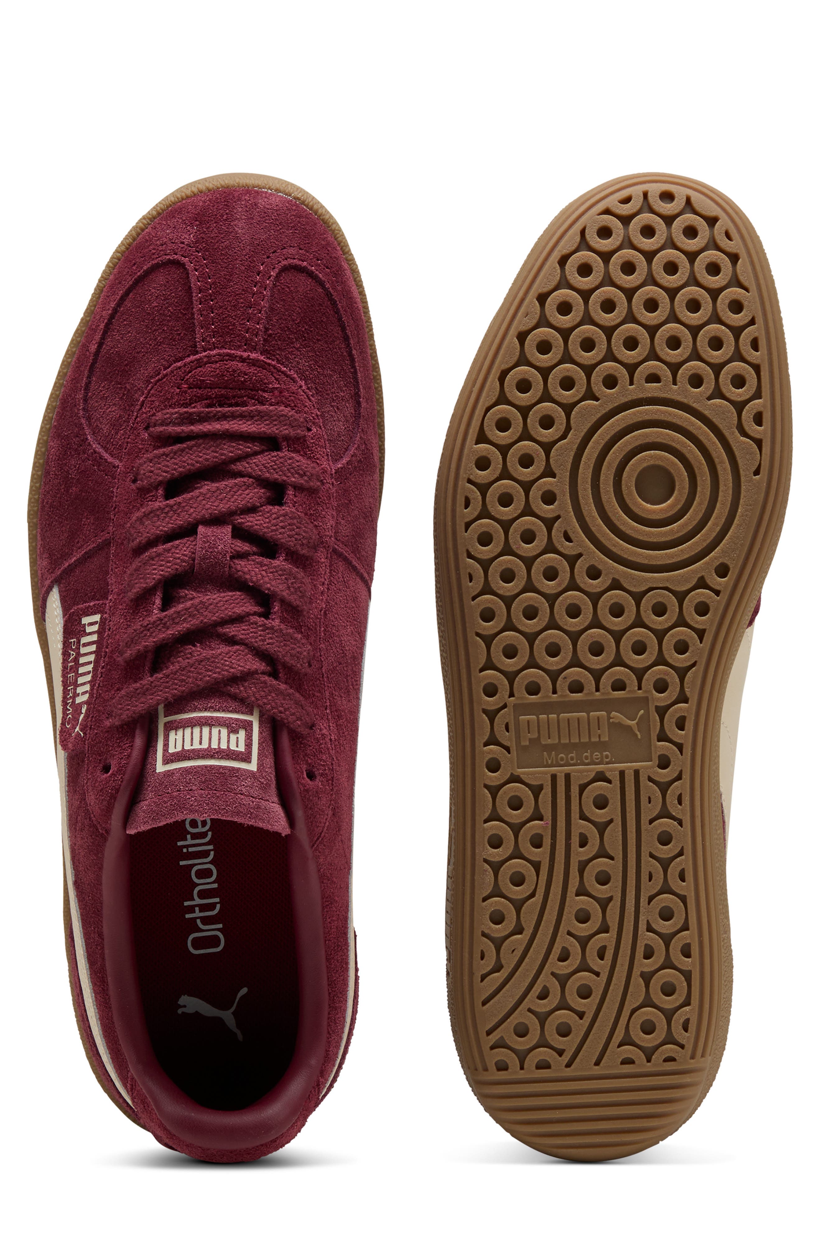 PUMA Palermo Sneaker, Alternate, color, Ruby Shimmer-Alpine Snow