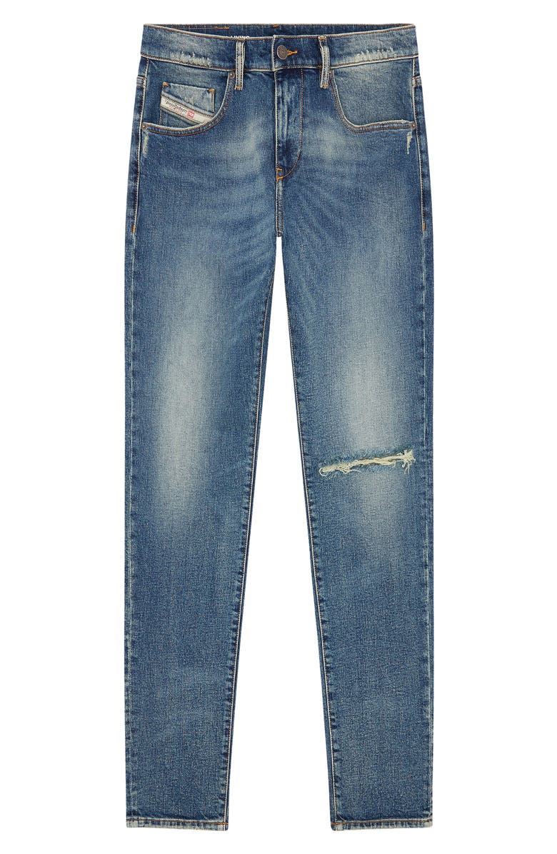 DIESEL<sup>®</sup> D-Strukt Ripped Slim Fit Jeans, Main, color,